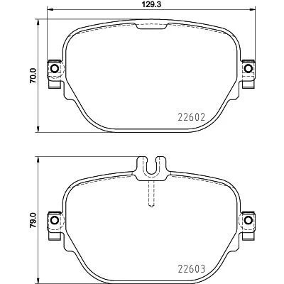 Imagen de HELLA 8DB 355 031 711 Juego de pastillas freno preparado para indicador desgaste con tornillos pinza MERCEDES BENZ: Clase E Berlina, GLC SUV