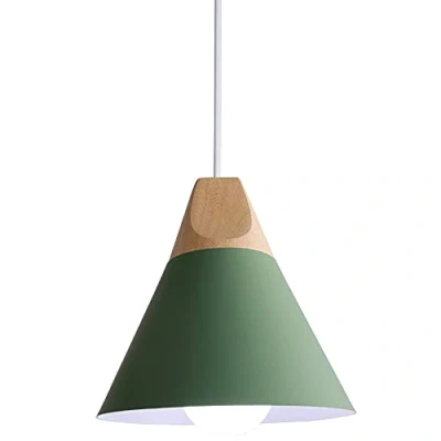 Imagen de Hongho E27 Lámpara Colgante Nórdico Lampara de Techo LED Iluminación Moderna 60W 220V (Verde)