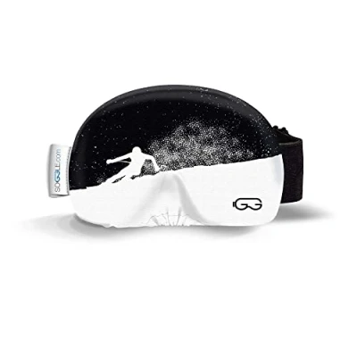 Imagen de SOGGLE Funda protectora para gafas de esquí (microfibra, talla única), color blanco y negro