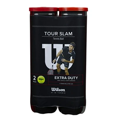 Imagen de Wilson Tour Slam pelotas de tenis, 2 tubos con 4 cada uno, para todas las superficies, amarillo