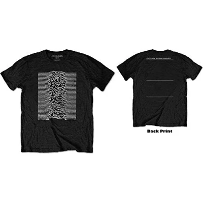 Imagen de Camiseta Joy Division Ringer Unknown Pleasures Logo Oficial Unisex Negro, L