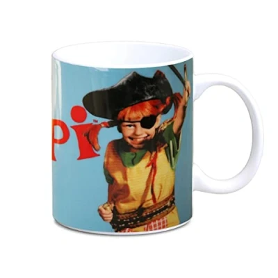 Imagen de Logoshirt® Pippi Calzaslargas Pirata I Taza de café porcelana, 300 ml Apta para lavavajillas y microondas En caja regalo color Diseño original con licencia
