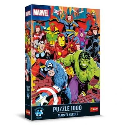 Imagen de Trefl Premium Plus Quality Puzzle Marvel Heroes 1000, Serie de Rompecabezas con los Personajes Favoritos, Ajuste Piezas, para Adultos y Niños a Partir 12 años, Multicolor (10881)