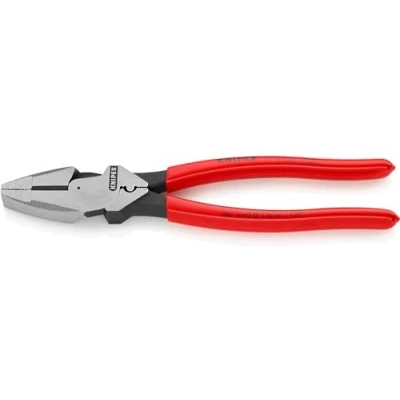 Imagen de Knipex Alicate universal de fuerza &quot;Lineman&quot; modelo americano negro atramentado, recubiertos plástico antideslizante 240 mm 09 11