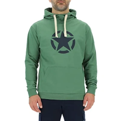 Imagen de JEEP O102717 E949 J Sudadera Capucha Hombre Estrella Estampado Grande J23S Vineyard Green/Night XXL