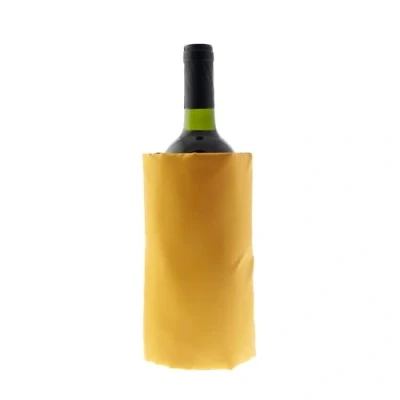 Imagen de Koala Spain Enfriador de Vino con Gel Rápido Enfriamiento Compartimentado, 4 Capas Anti condensación,Color Amarillo, Velcro Ajustable Bot. o Cava, Incluye Regalo Lámina Antigoteo