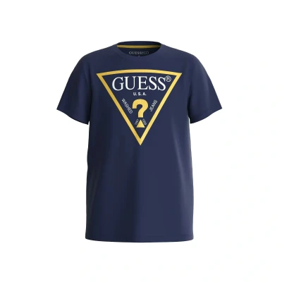 Imagen de Guess CORE Junior BOY Camiseta estampada para niños, Talla: 14a, Deck blue