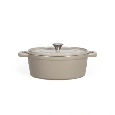 Imagen de Livoo Olla ovalada de hierro fundido MEP129G 4,5L, tapa con picot, 29 x 22 cm, 5,5 kg