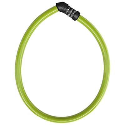 Imagen de ABUS Cerradura de Cable 4408C combinación acero 65 cm longitud con revestimiento plástico Nivel seguridad 2 Verde