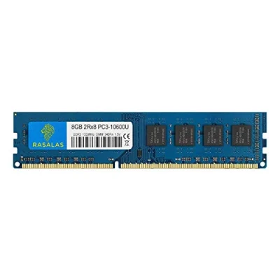 Imagen de Rasalas 8GB PC3 10600 DDR3 1333 Udimm Ram 2Rx8 10600U 240 Pin 1.5V CL9 1333mhz Memory Module for AMD, Intel System Desktop Computer