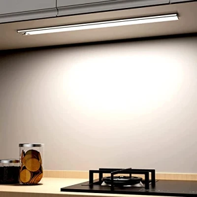 Imagen de OUILA Luz de Armario con Sensor Movimiento 25000mAh Recargable Nocturna, 41CM Regulable Lampara LED Adhesiva para Gabinete, Pasillo, Escalera, Sótano, Cocina, Garaje