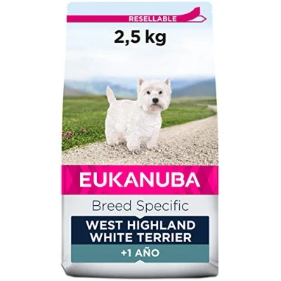 Imagen de Eukanuba croqueta para Perro West Highland 2,5 kg Pack de 3