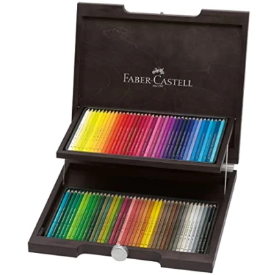 Imagen de Faber Castell 110072 Estuche de madera con 72 ecolápices polychromos, multicolor