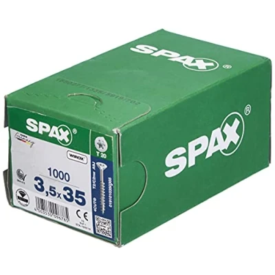 Imagen de Spax T STAR plus 0/1050/1/ 3,5/35/01 Vite universale con testa svasata, 4CUT, filettatura parziale, lucida zincata tramite galvanizzazione, Zincato, 3,5 x 35 mm