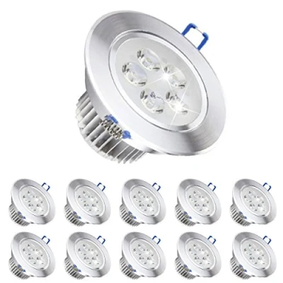 Imagen de Paquete de 10,Pocketman 220V 5W Lámpara techo LED Downlight, Blanco cálido Iluminación empotrada,Controlador incluido