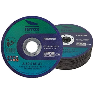 Imagen de Dischi da taglio INTOX 125mm x 1,0mm 25 pezzi Disco flessibile Inox per acciaio metallico e inossidabile ...