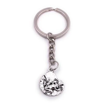 Imagen de H Customs Rana en Hoja Sapo weatherman Llavero Colgante Plata Metal
