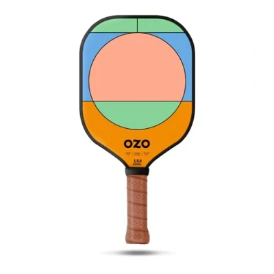 Imagen de OZO Pickleball Jupiter Energia Chroma Raqueta para Jugadores de Nivel Intermedio, Potencia, Aprobada por la USAPA Superficie Fibra Carbonio 12K