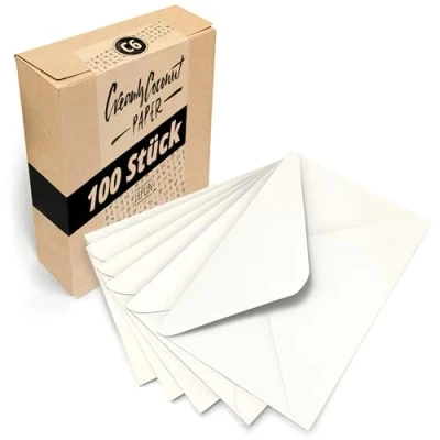 Imagen de Japun sobres blancos Engomados (100 piezas) de papel, sobre sin ventana DIN C6 162 x 114 mm