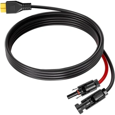 Imagen de FOSSiBOT Cable Solar con Enchufe XT60, de Extensión Carga 5 m para Estaciones Energía Portátiles F1200, Generadores Solares, 14 AWG