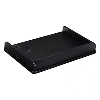 Imagen de Navaris Mesilla de Noche Flotante Estante Cama Ajustable bambú Mesita pequeña para Libro Agua Copa Comida 38 x 26 cm Marrón Oscuro