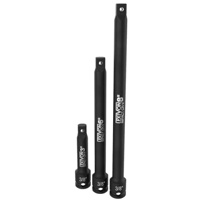 Imagen de LEXIVON Juego de barras extensión destornillador impacto, accionamiento 3/8&quot; 3 piezas 3, 6 y 8 pulgadas largo [LX 114]