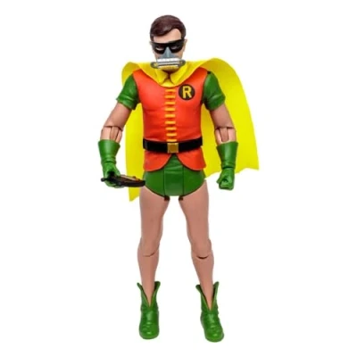 Imagen de BANDAI McFarlane Figura de Acción DC Retro Batman 66, Robin con máscara oxigeno, Multicolor, TM15063