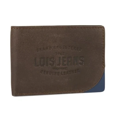 Imagen de LOIS Jeans Kingston Monedero, Hombre, Talla: One Size, Marrón azul