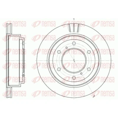 Imagen de REMSA 6955.10 Disco de freno Eje trasero 299,8, 299,8 22 6 ventilado MITSUBISHI: PAJERO 3, 4