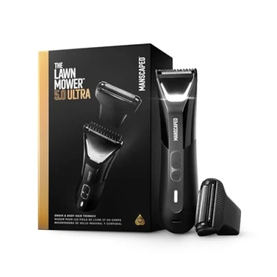 Imagen de MANSCAPED® Recortadora cuerpo y ingles The Lawn Mower® 5.0 ULTRA, Doble cabezal SkinSafe® para recortado afeitado, Resistente al agua, recargable por USB C, con funda, Afeitadora íntima él