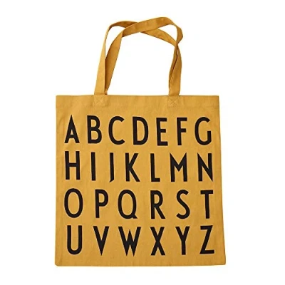 Imagen de design letters Bolso Shopper Algodón 44x42 cm Tote Bag Bolsas de Tela 100% Mujer Reutilizables Bolsa Compra Certificado Oeko tex Saco en Colores Moda lona