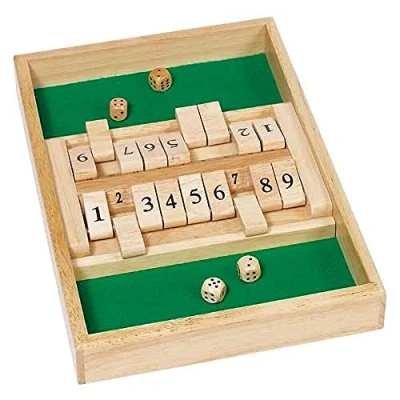 Imagen de goki Shut The Box Juegos de Mesa para 2 Jugadores, Multicolor (56897)