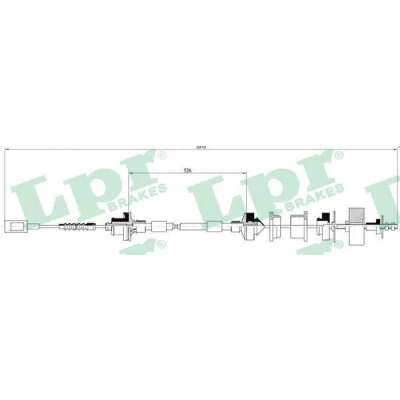 Imagen de LPR C0061C Cable de Embrague con reajuste manual CITROËN: Jumper I Furgón, Bus, Camión plataforma/Chasis, FIAT: Ducato II Furgón