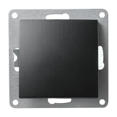 Imagen de Conmutador ESTILO interruptor de luz 10A, encendido y apagado 250V empotrado, conexión terminal tornillo del basculante, negro mate