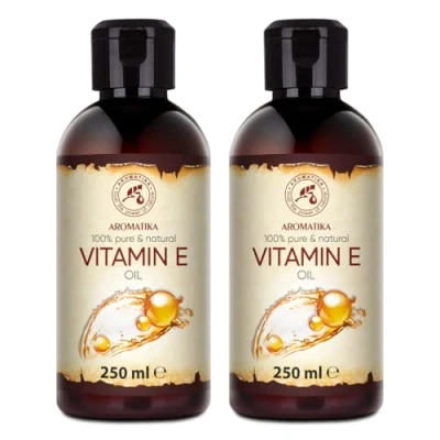 Imagen de Naturales Vitamina E Set 2x250ml Aceite de para el Cuidado la Piel Cara Cabello Uñas Belleza
