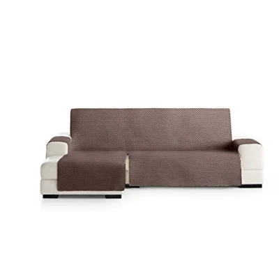 Imagen de Eysa Oslo Protect Funda de sofá, 100% Poliester, Marron, Chaise Longue 240 cm