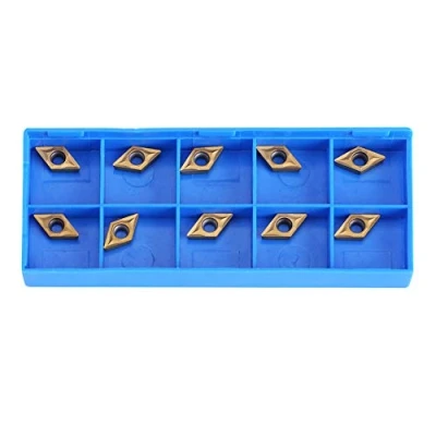 Imagen de 10 Pcs Insertos de Torno CNC, DCMT070204 US735 DCMT51.51 Cuchillos Inserciones CNC Carburo Diamante Herramienta torneado