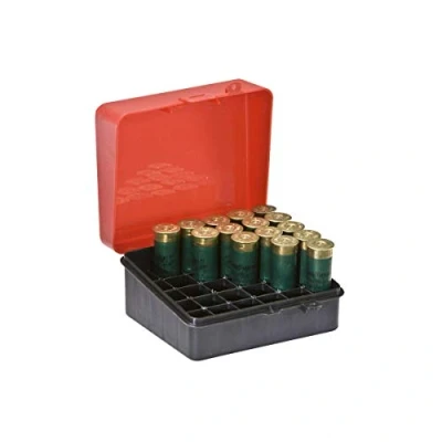 Imagen de Plano Shot shell Case,12 Gauge, 25 rounds, Green, Shotgun ammunition case, cartridge holder, boxAmmunition organizer