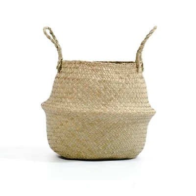 Imagen de Valyria Home Cesto 32 cm Maceta Macetero para Plantas Cesta de Mimbre Decoracion el Hogar