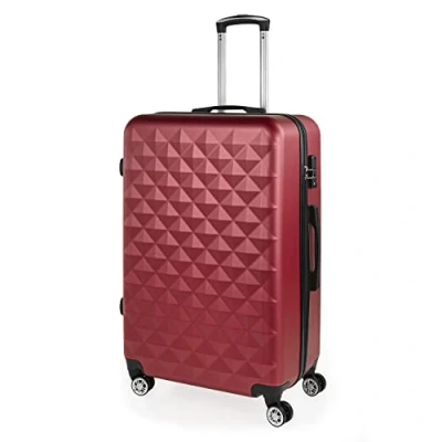 Imagen de ITACA Maletas Grandes De Viaje: Maleta Grande 23 Kilos, Viaje Grande, para Todas Tus Aventuras. Material ABS Resistente y Ligera, Granate