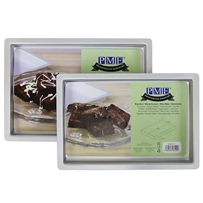Imagen de PME Molde Rectangular de Aluminio Anodizado para Brownies 203 x 304 mm