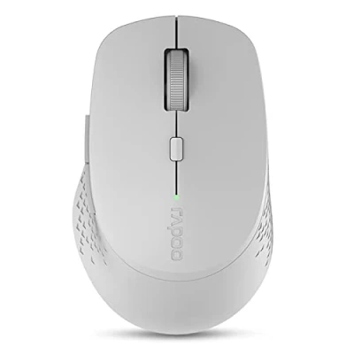 Imagen de Ratón inalámbrico Rapoo M300, Inalámbrico, 1600 ppp, Gris