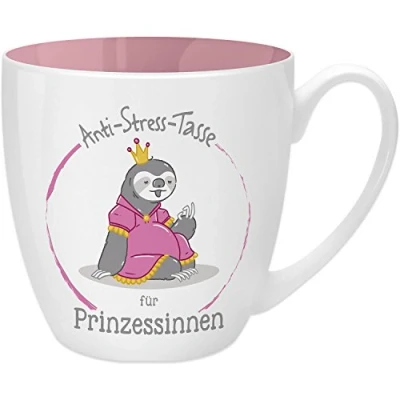 Imagen de GRUSS &amp; CO Taza antiestrés con diseño de princesa, 45 cl, regalo para ti 45519