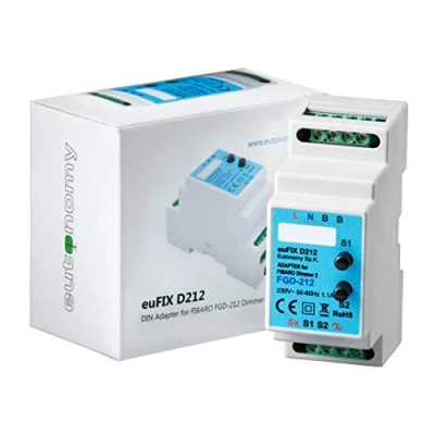 Imagen de Eutonomy 3853 Adaptador EuFIX para Carril DIN, Negro