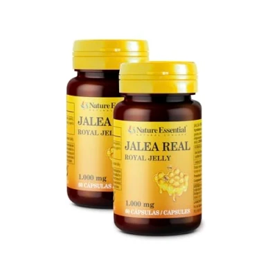 Imagen de Nature Essential Jalea Real 1000 mg Liofilizada 60 Cápsulas Contribuye al Rendimiento Físico y Combatir Fatiga Cansancio Pack 2 Unidades