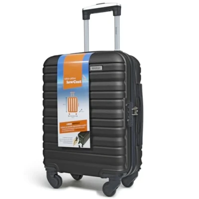 Imagen de KINSTON Maleta de cabina con 4 ruedas desmontables Equipaje mano ligero y duradero, tamaño LowCost, giratorias desmontables, Negro , L 36 x H 50 P 20 cm, moderno