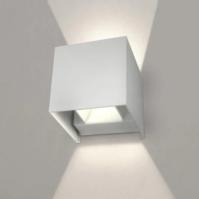 Imagen de Ledvion Aplique LED Cuadrado y Blanco, interior/exterior, ángulo de haz ajustable, 3000K Blanco cálido, 6W, IP54