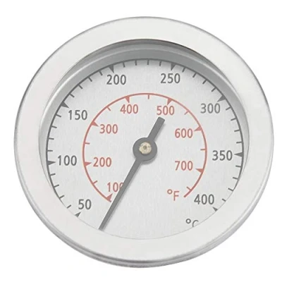 Imagen de Termómetro de barbacoa, 100 700 ℉ Escala doble barbacoa metal Indicador temperatura Dial analógico, Medidas precisas para parrilla, o horno