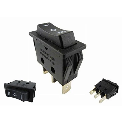 Imagen de Interruptor basculante de 3 pines ON/OFF/ON, empotrable, 30,9 x 10,8 24 mm, 15 A, 250 (5)