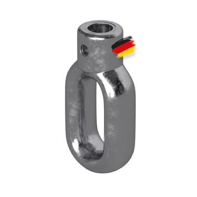 Imagen de BAUHELD® Ojal para toldo de metal [fabricado en Alemania] Soporte manivela con gancho carnicero [ovalado] zinc fundido a presión alta calidad orificio 12